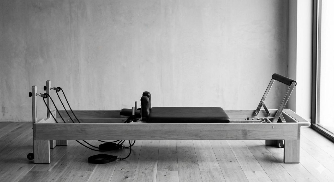 Dettaglio di un reformer pilates